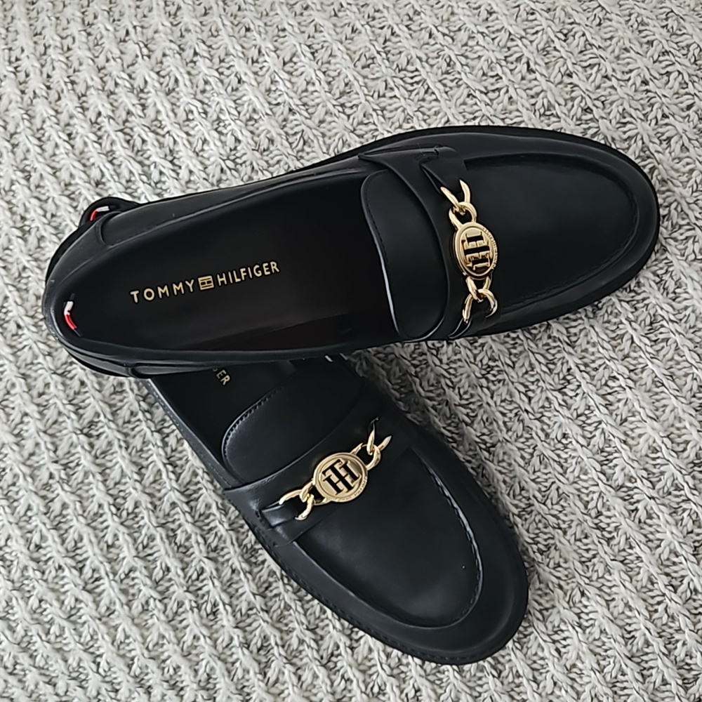 Tommy Hilfiger Women's Loafers Black Sz 10
